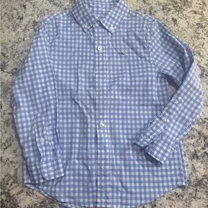 Vineyard Vines boys Blue Gingham Button-Down Shirt